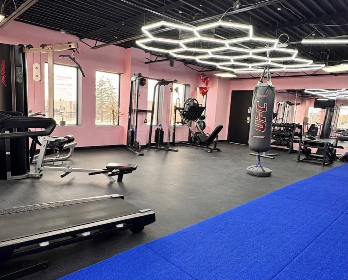 Inside the BuildHer Athletics studio in Concord, Ontario